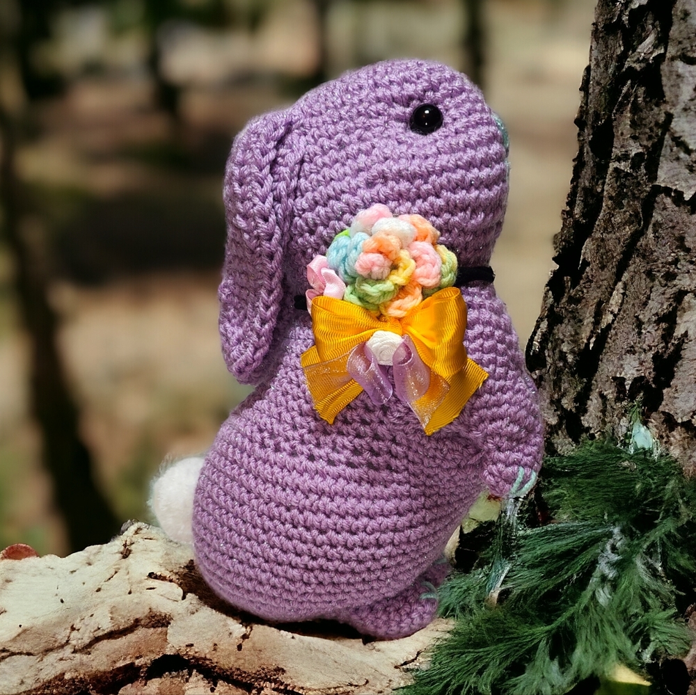 Hand Crochet Easter Bunny Rabbit Animal Toy